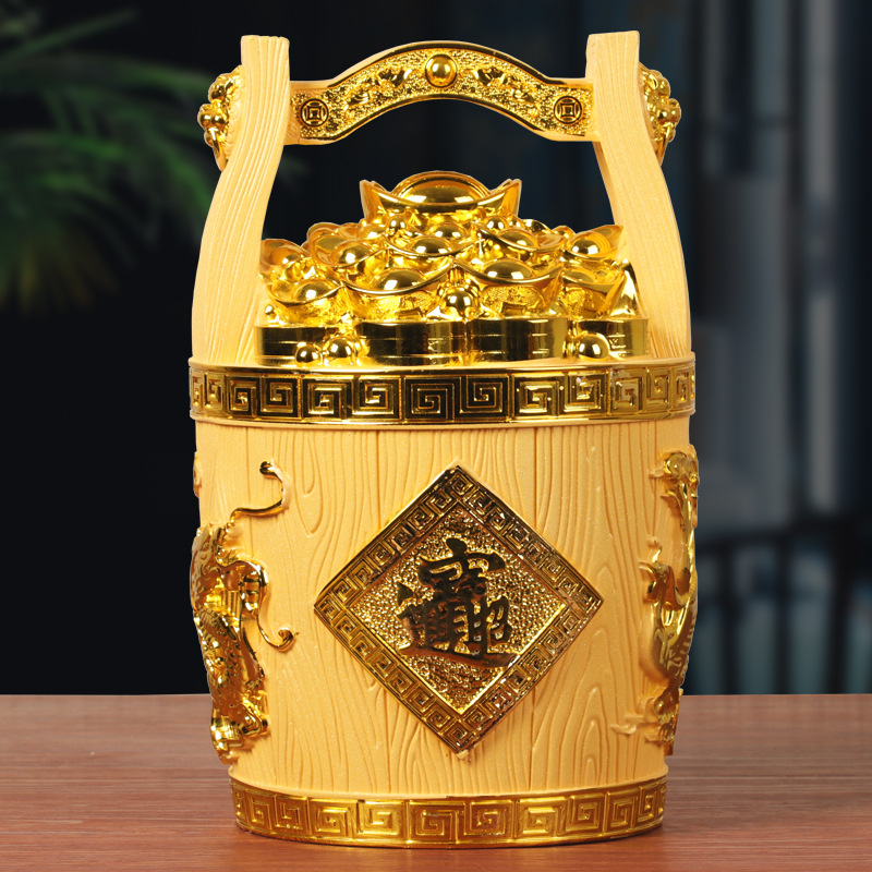 一桶金存钱罐摆件招财进宝开业礼