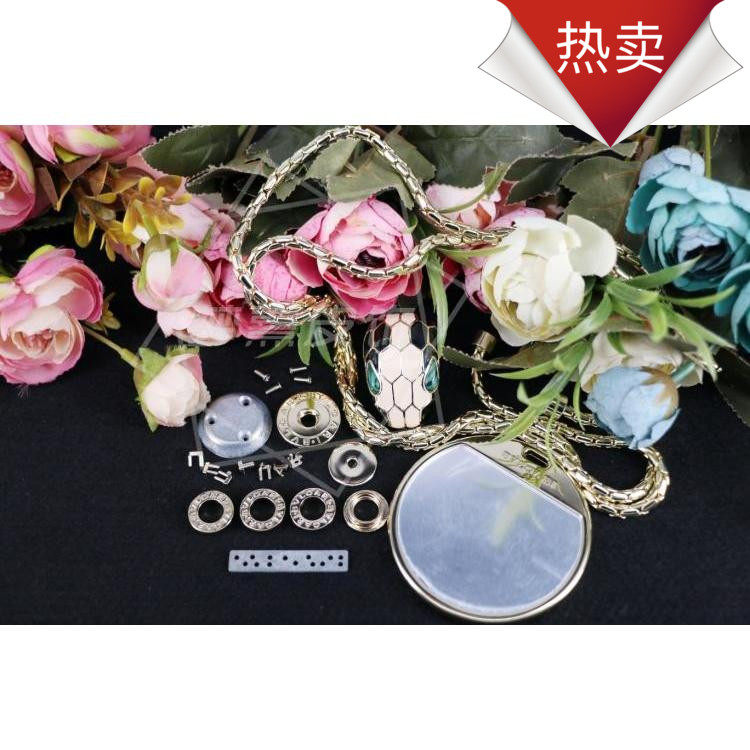 HIGH-END WOMENS BAG ACCESSORIES: BULG 25 SNAKE HEAD CHAIN 20 LOCKS ENAMEL SNAP BUTTONS CROSS-BODY BAG FULL SET OF HARDWARE REPLACEMENT