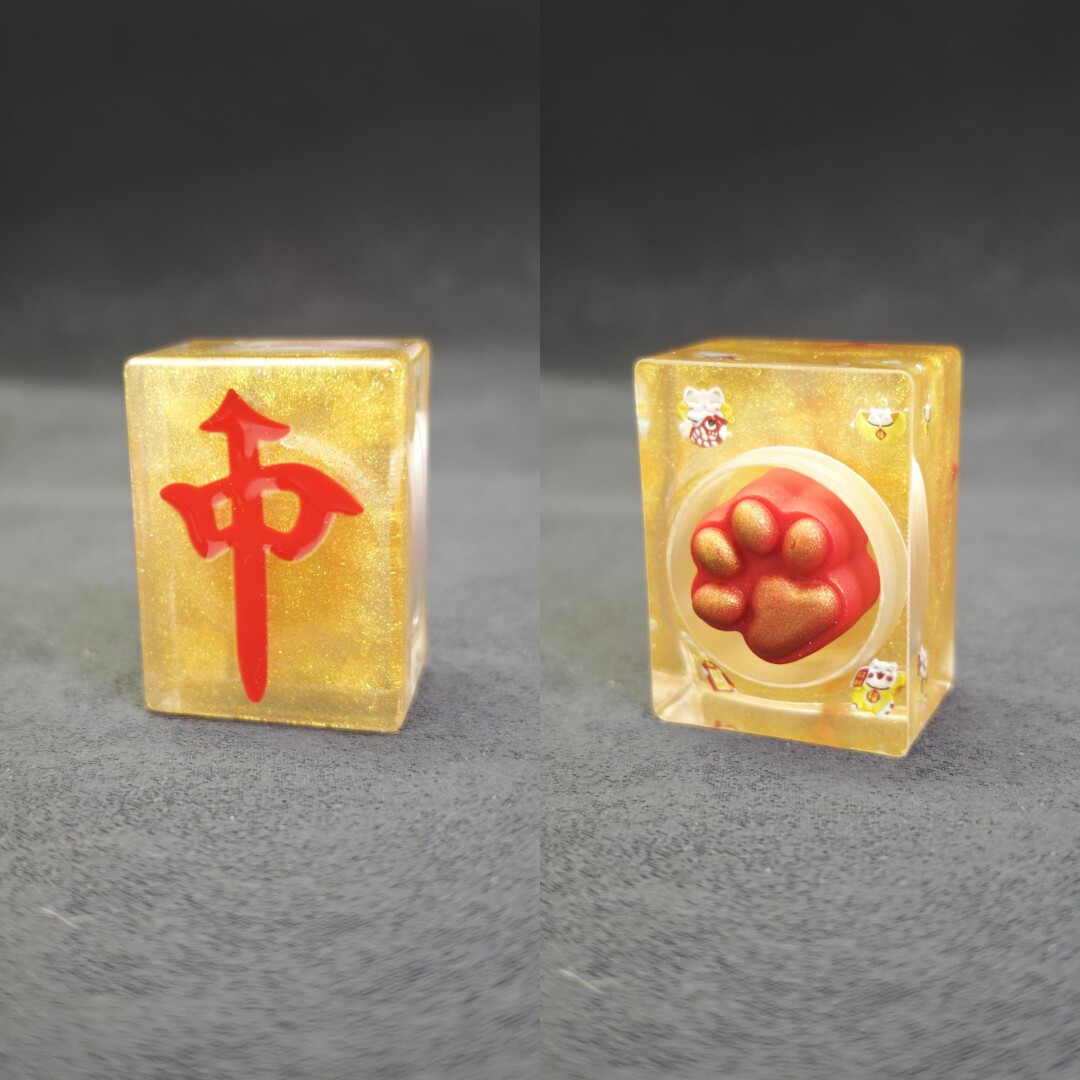 旋转猫爪手工麻将/现货成品/转运抓钱/把玩摆件送礼解压小玩具