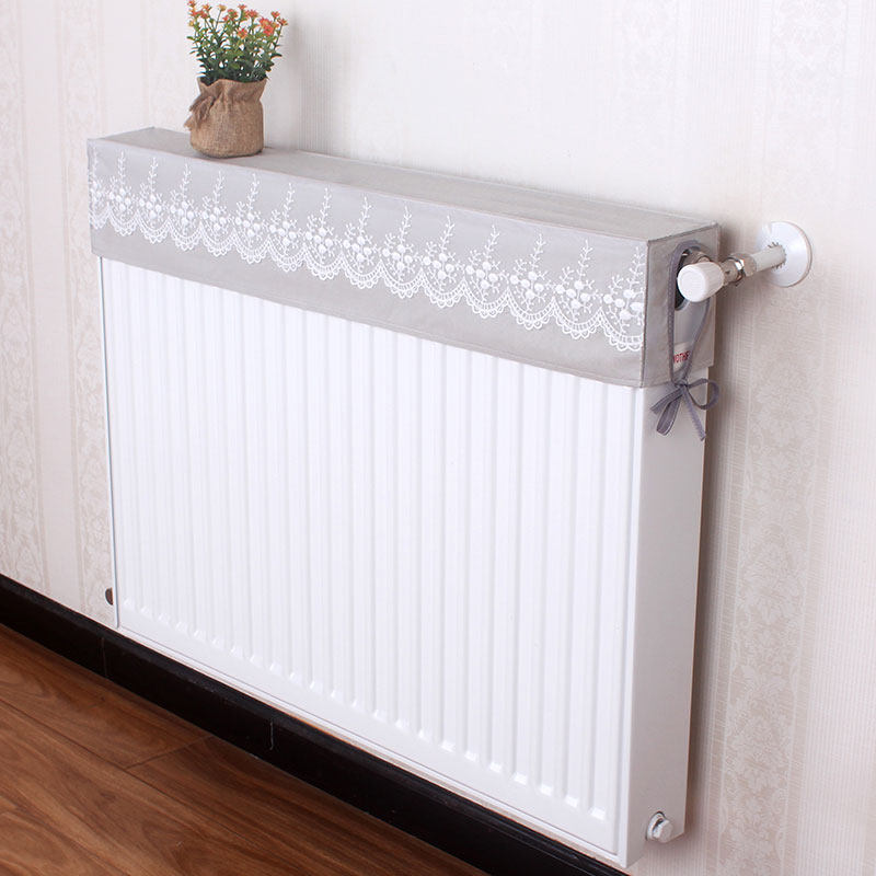 定制简约暖气片罩蕾丝花边装饰布艺家用电暖气防尘罩套遮挡帘盖布