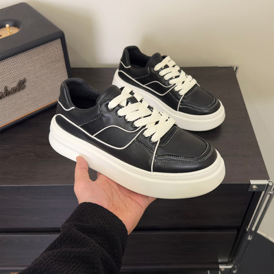 头层牛皮低帮休闲板鞋日常通勤