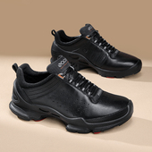 爱家EXXO大经典 H9137 男款 户外跑步鞋 健步牛皮耐磨透气防水登山鞋