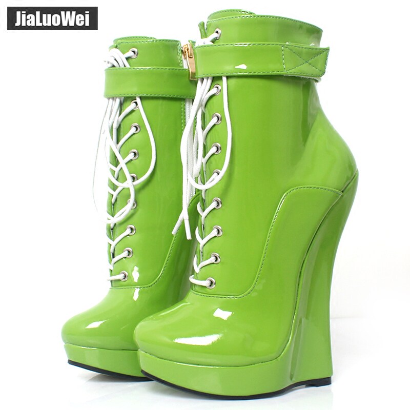 性感情趣36-46男女通用高跟BDSM18厘米高跟系带短筒靴漆皮女王靴在类目 女鞋, 靴子中 - 来自Buy2taobao.com提供专业的淘宝代购服务