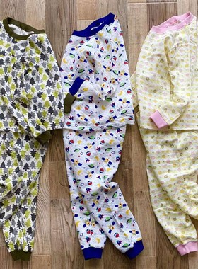 0276特价 包邮100110120130cm 冬季 空气棉 男女童花色家居服套装