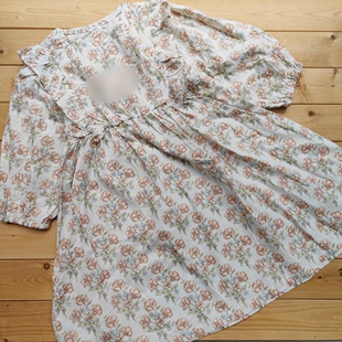 0368断码特价包邮110 120 130cm 偏小春秋款女童淡雅小碎花连衣裙