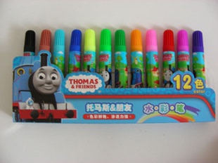 六一朋友10岁7岁托马斯幼儿园绘画12色水彩笔套装 环保 包邮 满90