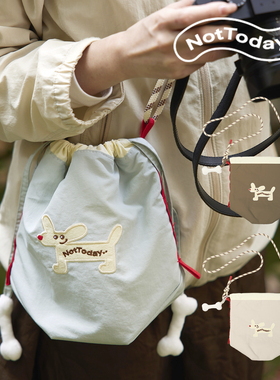 NotToday「徐梦洁同款」大耳狗束口包相机包防泼水抽绳出行斜挎包