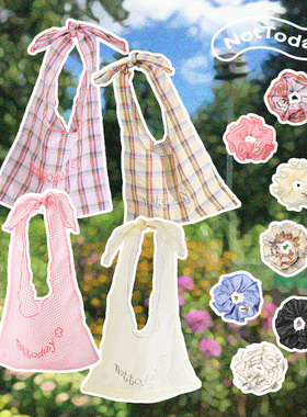 NotToday|随时假日单肩包+浪花卷卷法式双层发圈组合