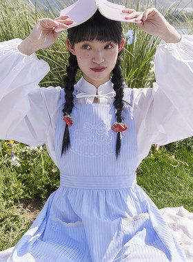 NotToday|「茶歇花园」法式复古围裙女ins刺绣花艺复古少女拍照