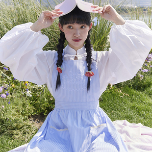 NotToday|「茶歇花园」法式复古围裙女ins刺绣花艺复古少女拍照