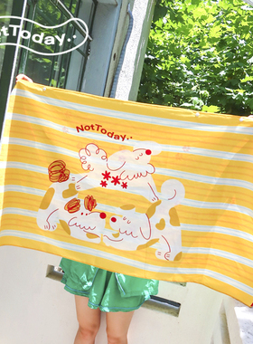 NotToday小狗与海沙滩巾健身运动速干浴巾游泳吸水浴巾便携吸汗巾