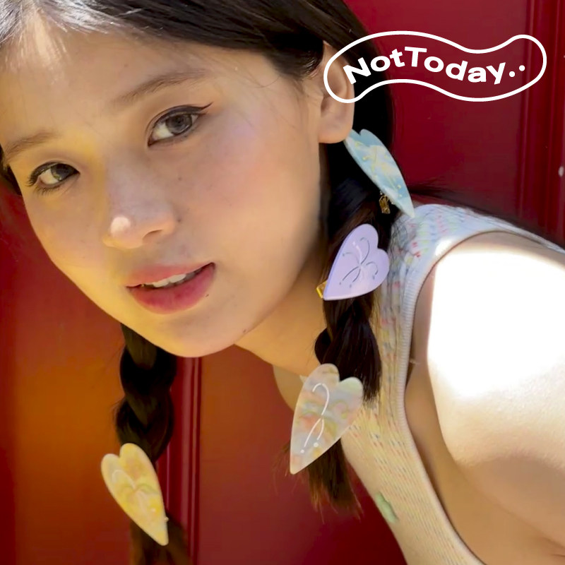 NotToday「徐梦洁同款」心里放烟花发夹侧边夹刘海发饰韩系发饰