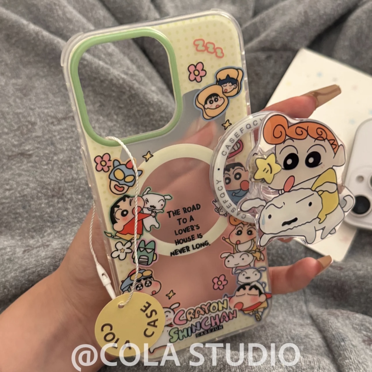 可爱卡通蜡笔小新磁吸支架适用iPhone15promax苹果14手机壳13pro防摔1211全包16promax萌系xsxr女78plus创意