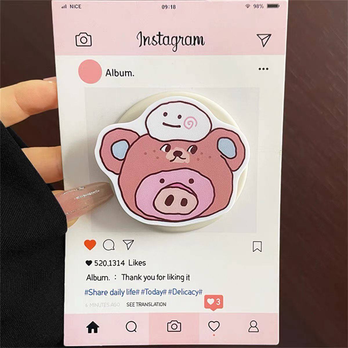 趣味团子小熊适用Magsafe磁吸手机支架可伸缩折叠便捷强力吸附女,3C数码配件,手机支架/手机座,淘宝优惠券,粉丝福利购,淘宝优惠卷