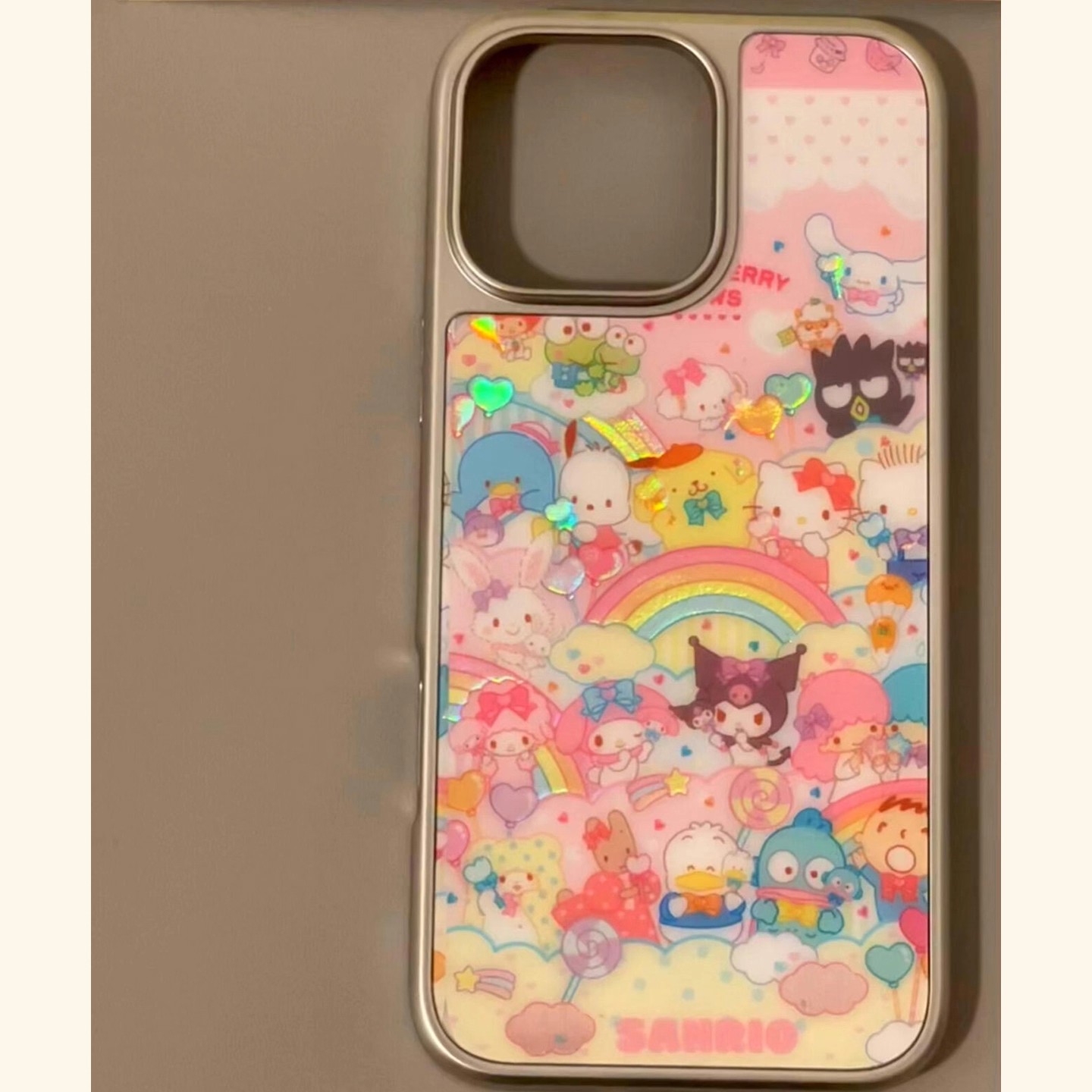 可爱鎏金三丽鸥合集适用iPhone15promax苹果16pro手机壳13防摔141211全包17promax新款17pro电镀镭射15pro女