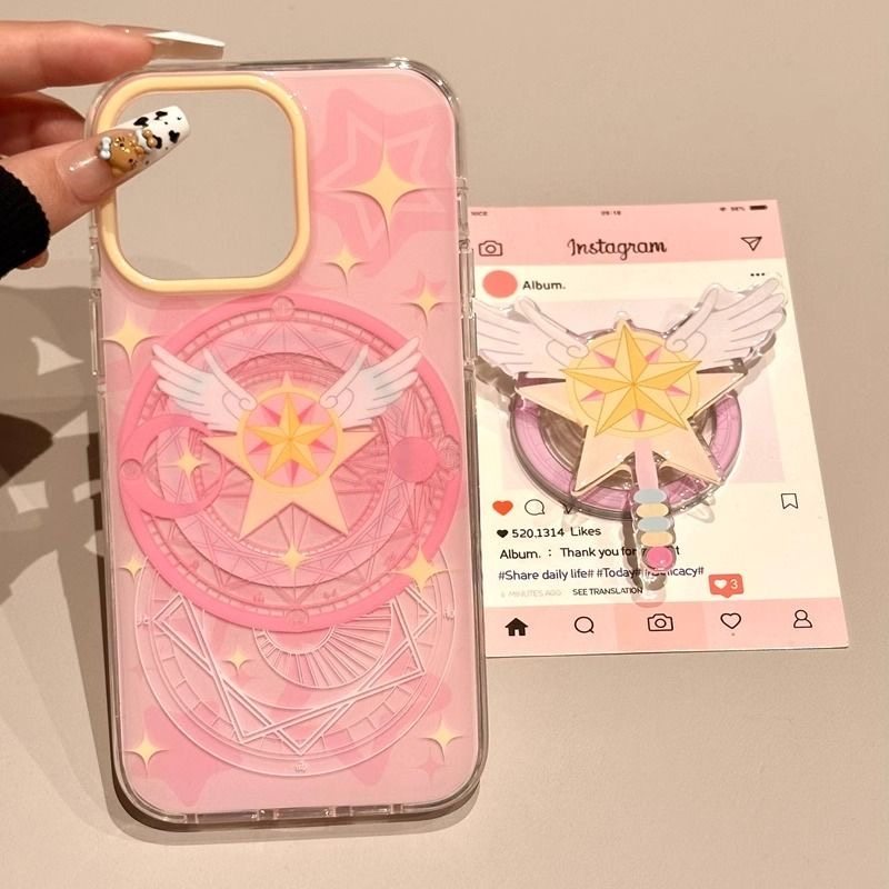 少女羽翼魔法阵磁吸支架适用iPhone15promax苹果14手机壳13pro防摔1211全包16promax新款xsxr可爱卡通78plus,3C数码配件,手机保护套/壳,淘宝优惠券,粉丝福利购,淘宝优惠卷