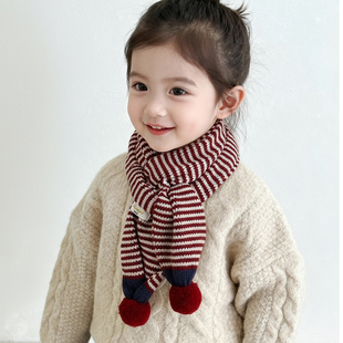 儿童围巾秋冬季 男童女童围巾保暖宝宝针织围脖百搭冬天防风护脖子