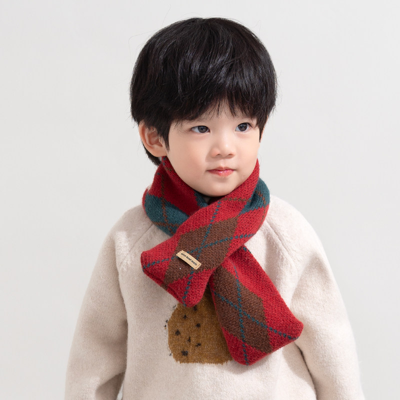 新款儿童围脖秋冬季男童女童针织毛线围巾宝宝小围脖保暖护脖格子,童装/婴儿装/亲子装,围巾,淘宝优惠券,粉丝福利购,淘宝优惠卷