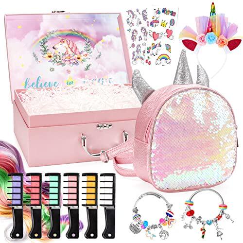 unicorn gift set in mystery box for girls –pink glitter uni