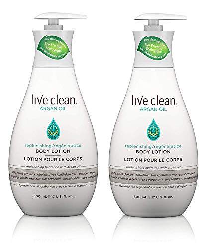 live clean argan oil replenishing body lotion  17 oz. each b
