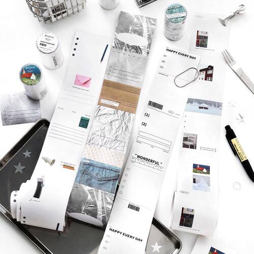 PaperMore可书写胶带分装 频繁记录 盐系简约图案手帐diy拼贴留言
