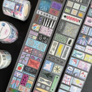 野草莓 千禧梦核末日异世界盐系切膜贴纸胶带分装暗黑手帐