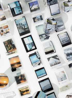 暮光PET胶带分装 永恒一瞬系列 胶片风景主题手帐DIY装饰模切贴纸