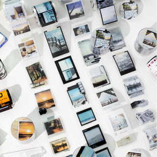 暮光PET胶带分装 永恒一瞬系列 胶片风景主题手帐DIY装饰模切贴纸