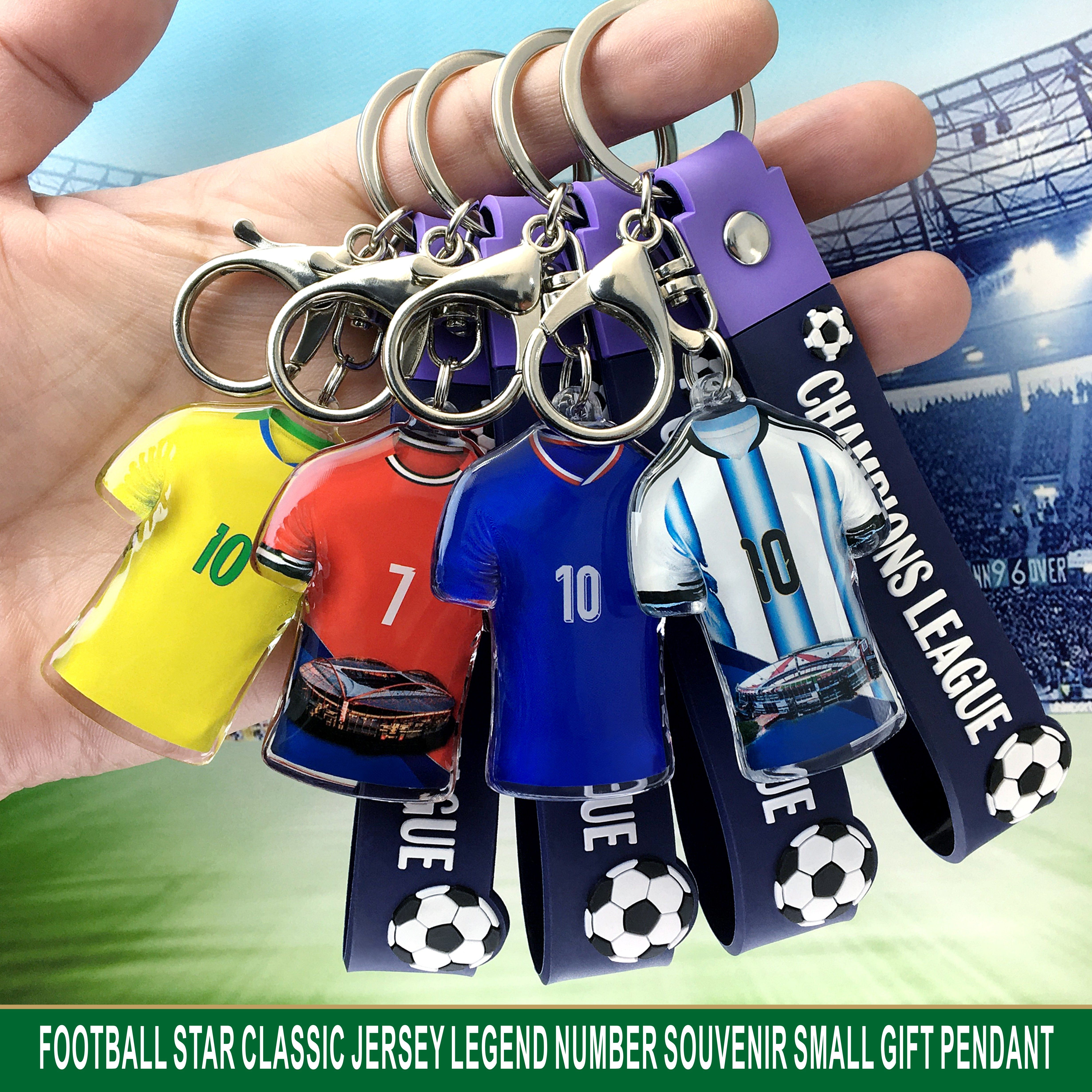 跨境2026足球明星球衣号码挂件球迷个性小礼品挂饰背包包车钥匙扣
