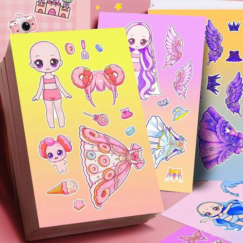 可爱萌可奇妙梦幻公主换装贴纸