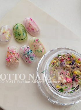 出清日杂smint同款sotto混色干花碎美甲装饰diy饰品混彩多色押花