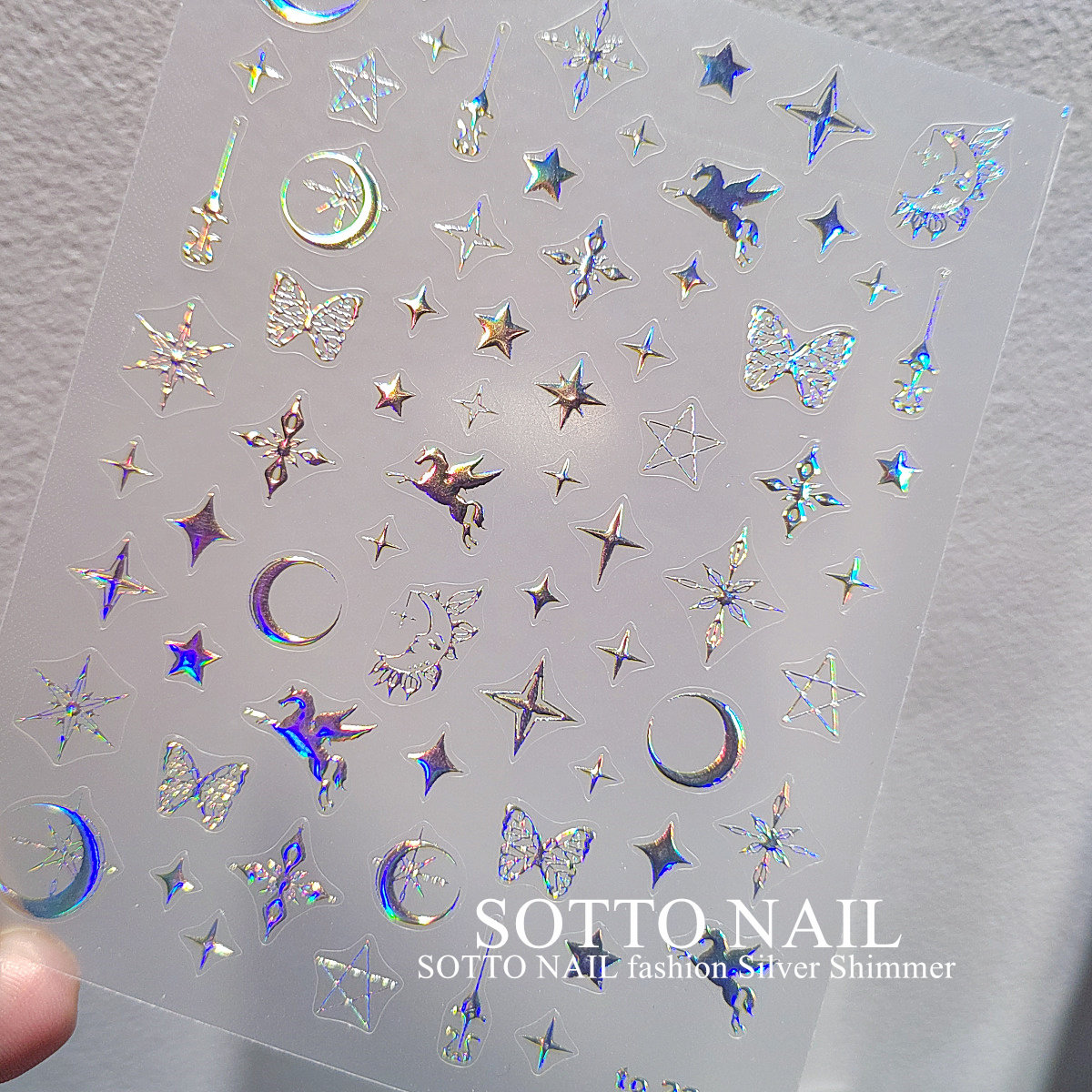 日式美甲贴纸超薄天马星星背胶款