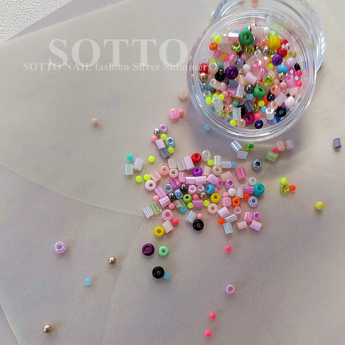 SOTTO彩虹珠珠美甲饰品小配饰