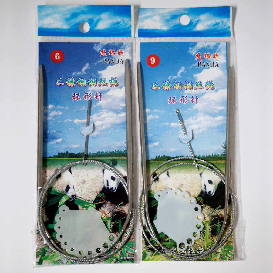 熊猫牌不锈钢丝环形针毛线防滑手工编织DIY毛衣编织工具循环针,居家布艺,针,淘宝优惠券,粉丝福利购,淘宝优惠卷