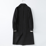 大版双面羊毛男士长款西装领工装风衣外套毛呢大衣Y935P450控698，男装毛呢大衣，电商D230