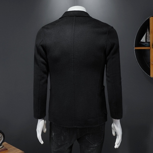 假模秋冬新款双面羊绒夹克短款毛呢大衣西服外套Y85585 P310控498图片