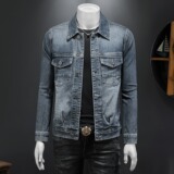 假模2026春装新款男士休闲牛仔夹克衫水洗外套工装款N9607P138，男装夹克，电商D230