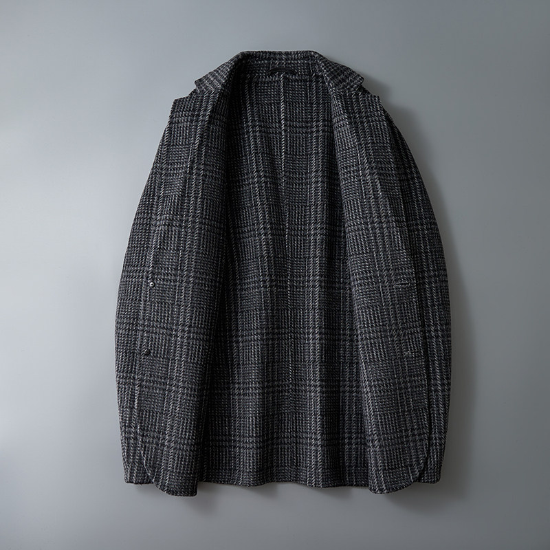2023秋冬款男士双面羊毛夹克西服外套毛呢大衣Y6086P295控498,男装毛呢大衣,电商D230