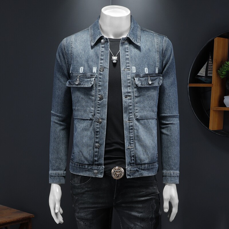假模2026春装新款男士休闲牛仔夹克衫水洗外套工装款N9638P138，男装夹克，电商D230