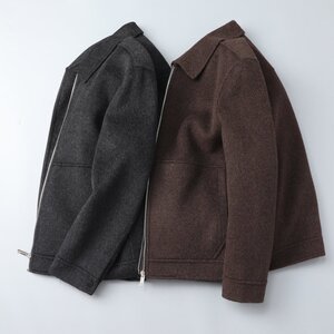 羽绒内胆可脱卸不单卖 双面全毛夹克外套毛呢大衣Y0805 P425控888,男装毛呢大衣,电商D230
