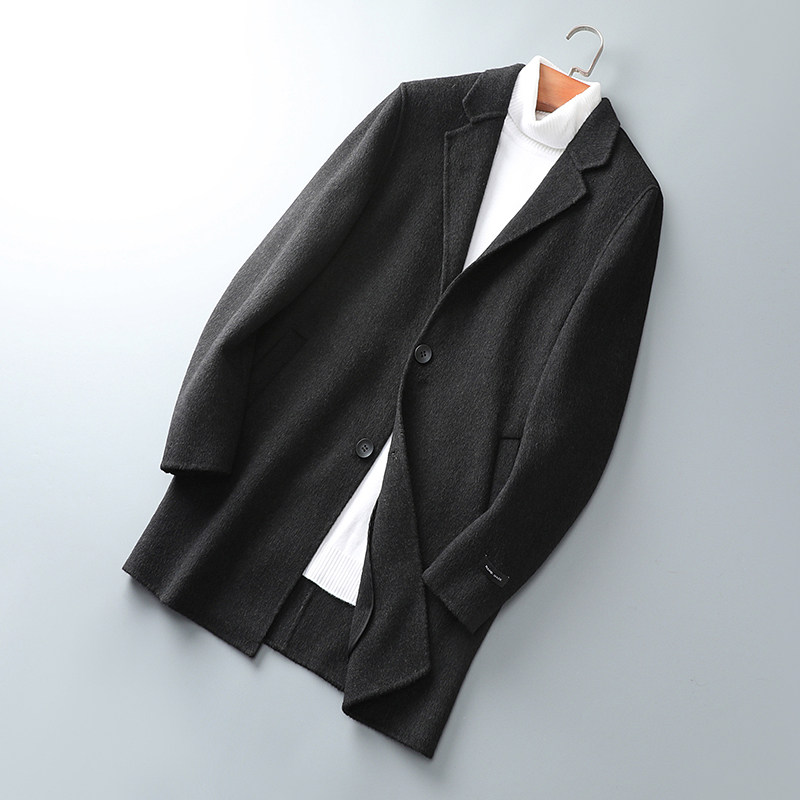 羽绒内胆可脱卸阿尔巴卡羊毛西服外套毛呢大衣YR0192P395控698,男装毛呢大衣,电商D230