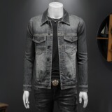 假模2026春装新款男士休闲牛仔夹克衫水洗外套工装款N9607P138，男装夹克，电商D230