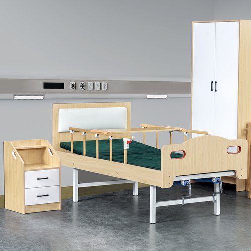 养老院实木护理床定制老人多功能单人床养老公寓双摇床适老化家具