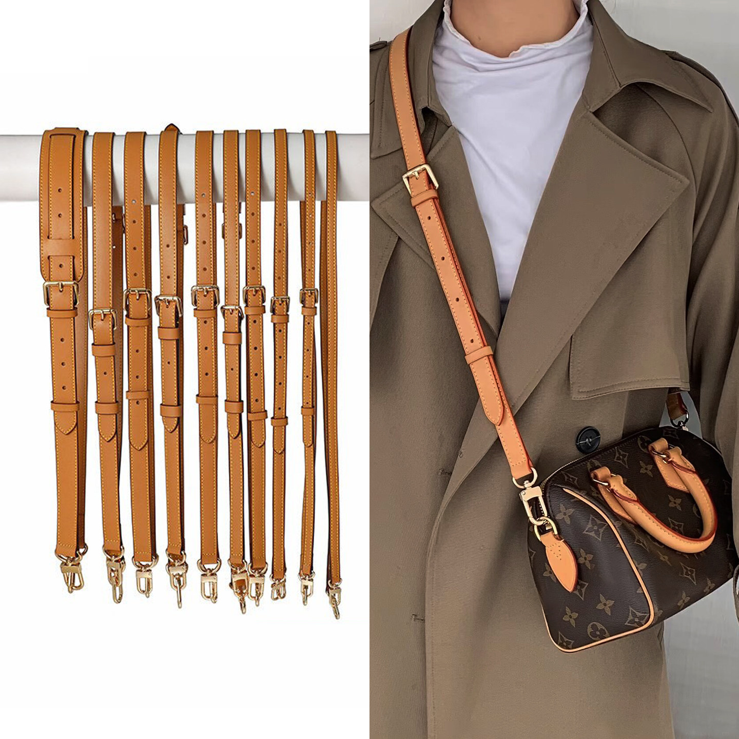 适用lv speedy25肩带改造牛皮包带配件包包替换肩带可调节斜挎带,服饰配件/皮带/帽子/围巾,包带,淘宝优惠券,粉丝福利购,淘宝优惠卷