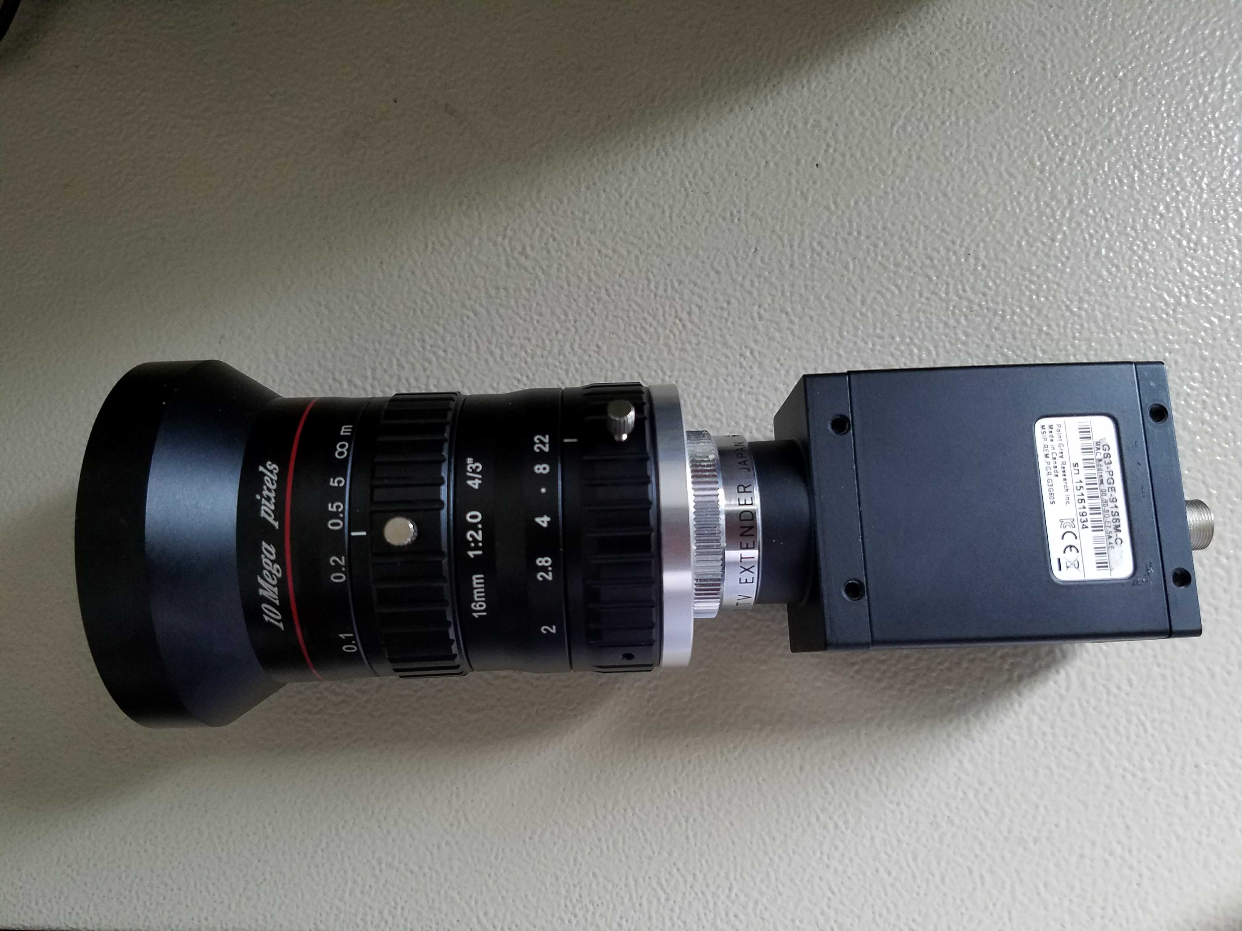 灰点工业相机GS3-PGE-91S6M-C千兆网900万像素配1000万相素镜头