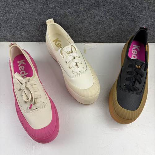 Keds新款女士松糕底帆布运动鞋 休闲鞋 板鞋 厚底4厘米4#