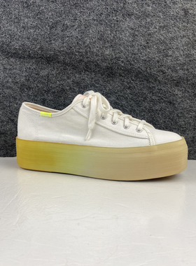 美国keds女士帆布休闲鞋 板鞋松糕底4厘米左右微瑕特价 5#