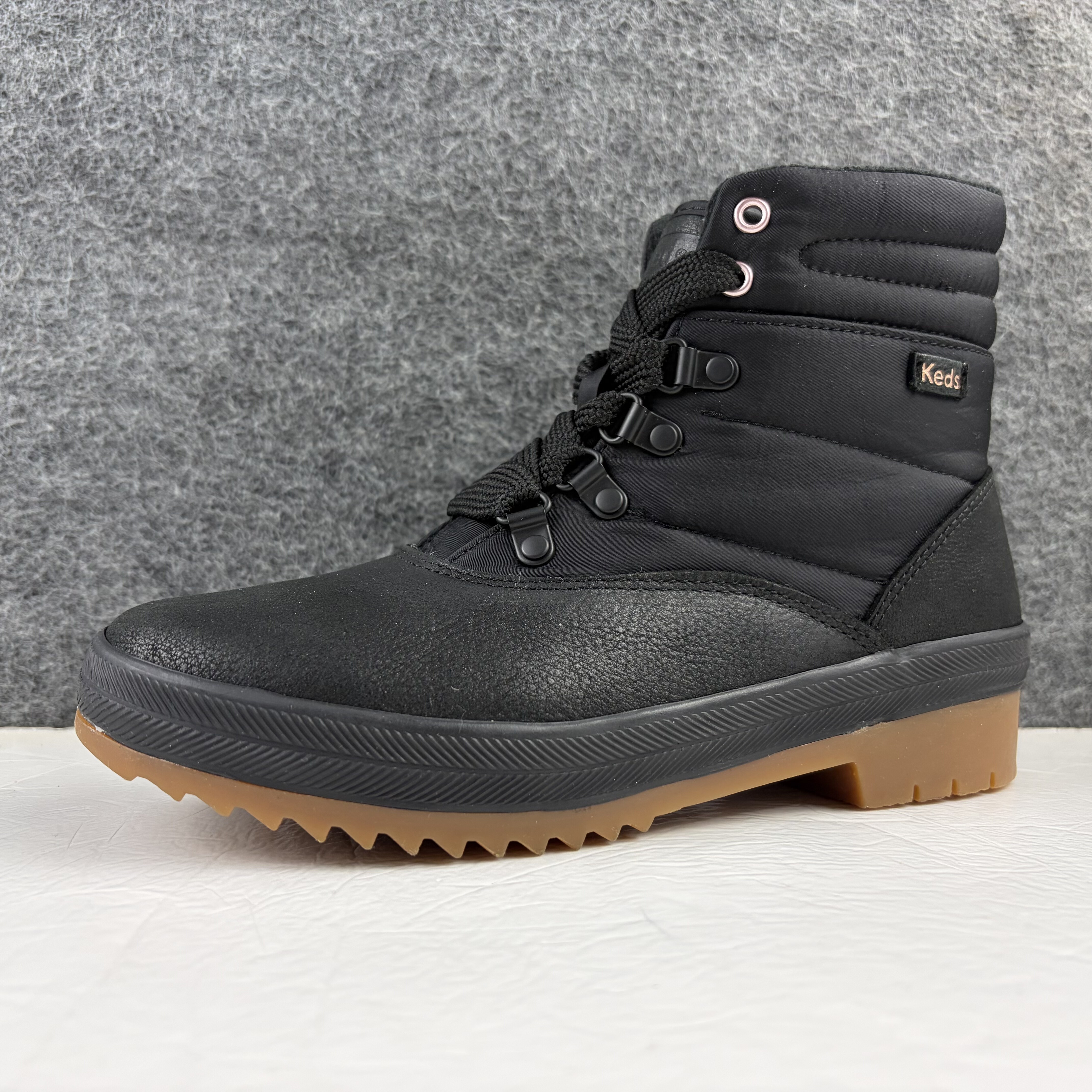 美国keds女士牛皮短靴 棉鞋高帮板鞋 休闲鞋 运动鞋36码