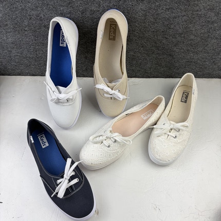 keds女士浅口帆布休闲鞋板鞋 休闲 运动鞋 小白鞋偶有微瑕
