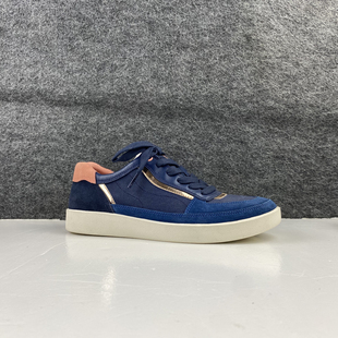 美国VIONIC女士牛皮+布撞色休闲鞋徒步鞋 足弓支撑鞋垫